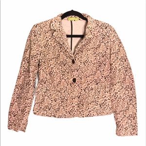 Sigrid Olsen small brown Floral button up jacket